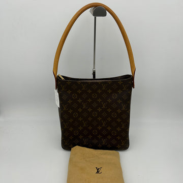 Louis Vuitton Looping GM Monogram Canvas Shoulder Bag Brown Large