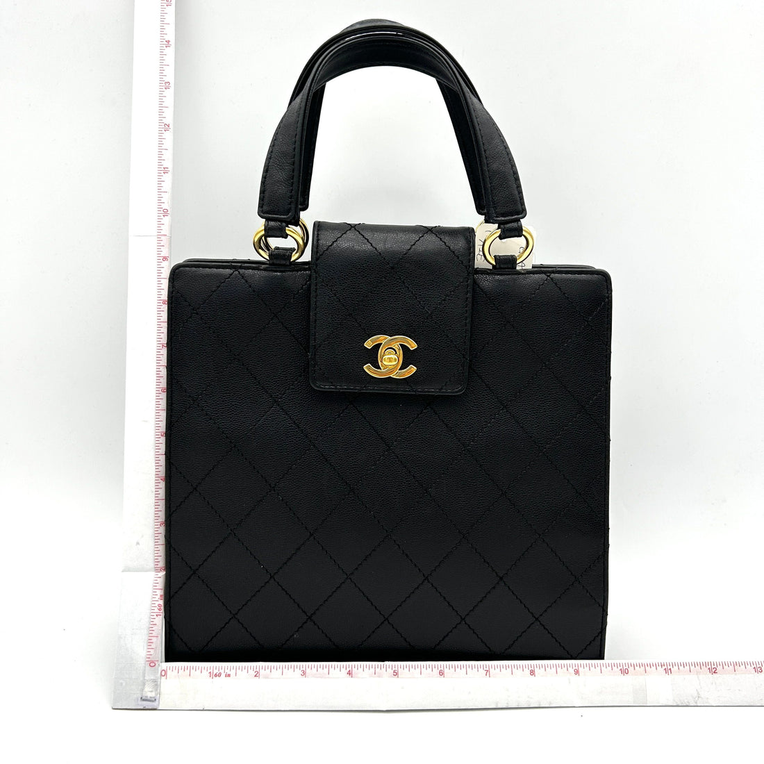 Top Quality Chanel Patent Quilted Top Handle Tote Black ch88180gs