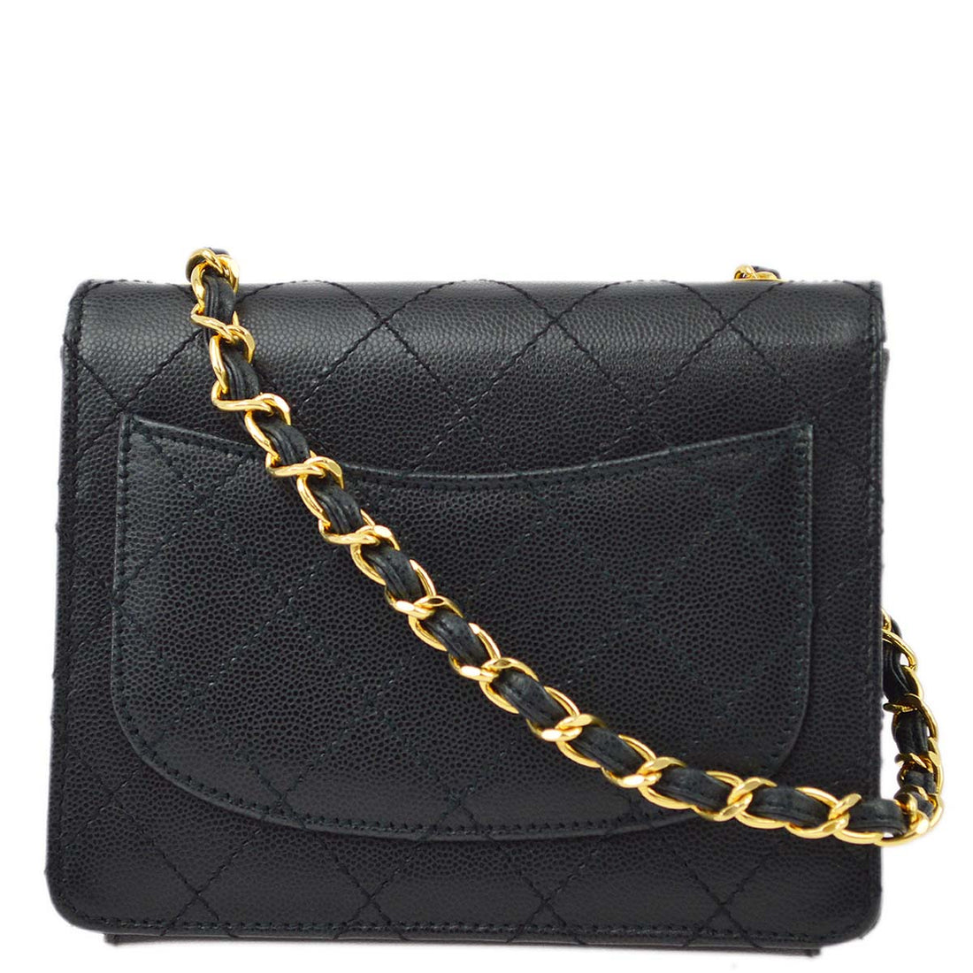 New 1:1 Rep Top Quality Chanel Black Caviar Mini Classic Square Flap Shoulder Bag 17