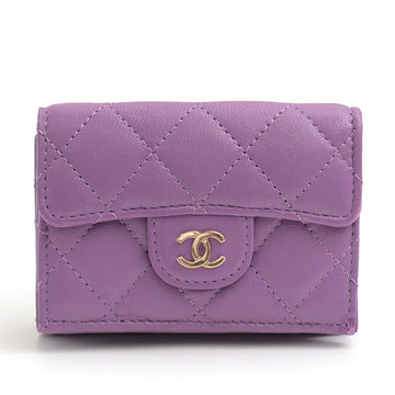 Top Quality Chanel Matelasse Lambskin Compact Wallet AP0230
