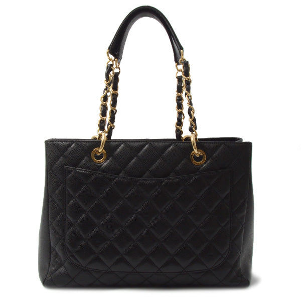 Top Quality Chanel Caviar Skin Chain Shoulder Bag Black