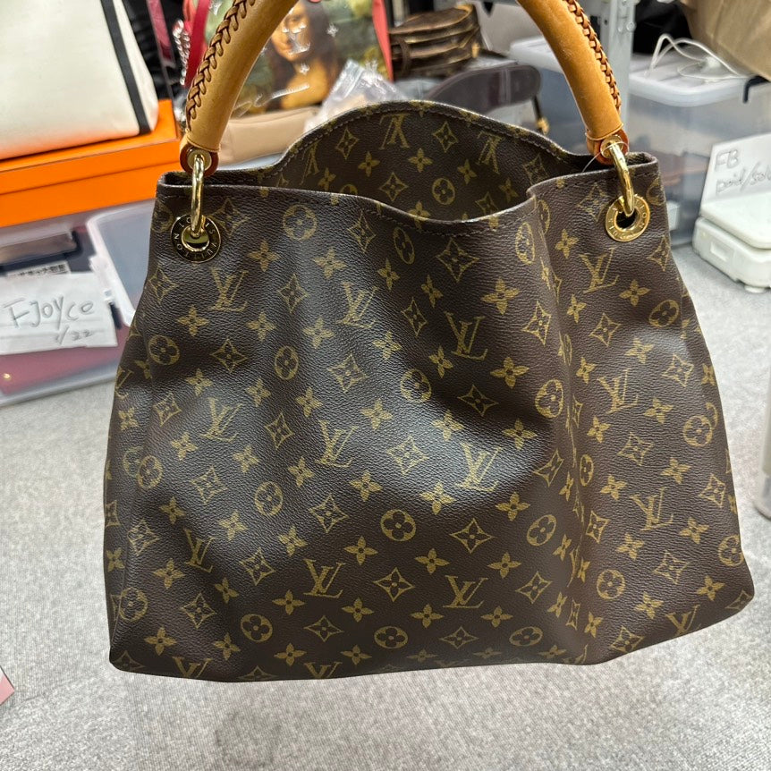 Louis Vuitton Monogram Brown Canvas Tote Handbag Large