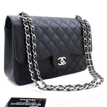 Top Quality Chanel 11" Large Grained Calfskin Double New Chain Shoulder Bag