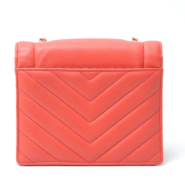 Top Quality Chanel Chevron Leather Chain Shoulder Bag Red