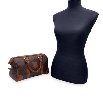 Celine New 1:1 Brown Macadam Canvas Handbag Boston Bag