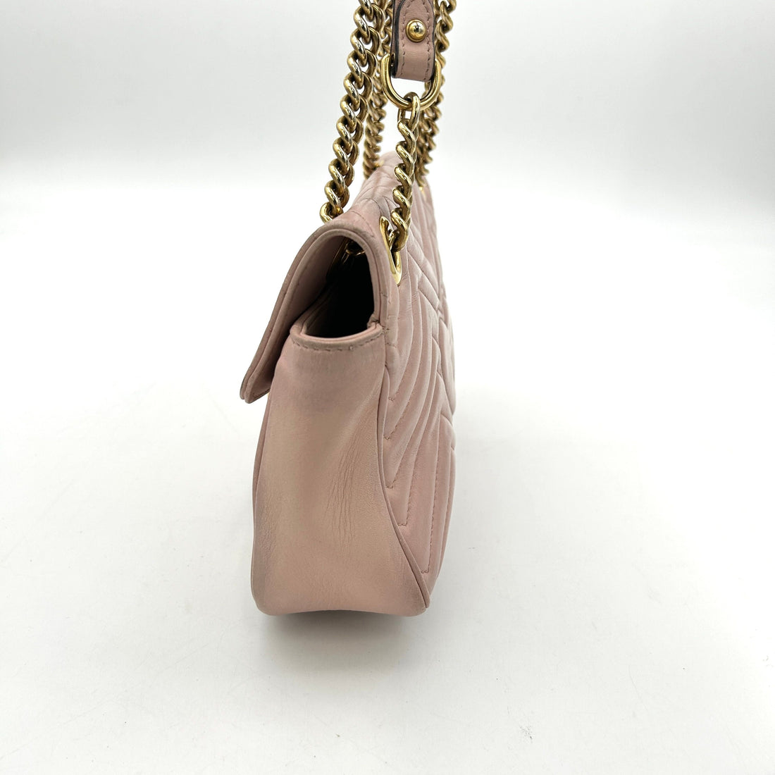 Gucci Pink Matelasse Leather Small GG Marmont Shoulder Bag Gucci  LA16947