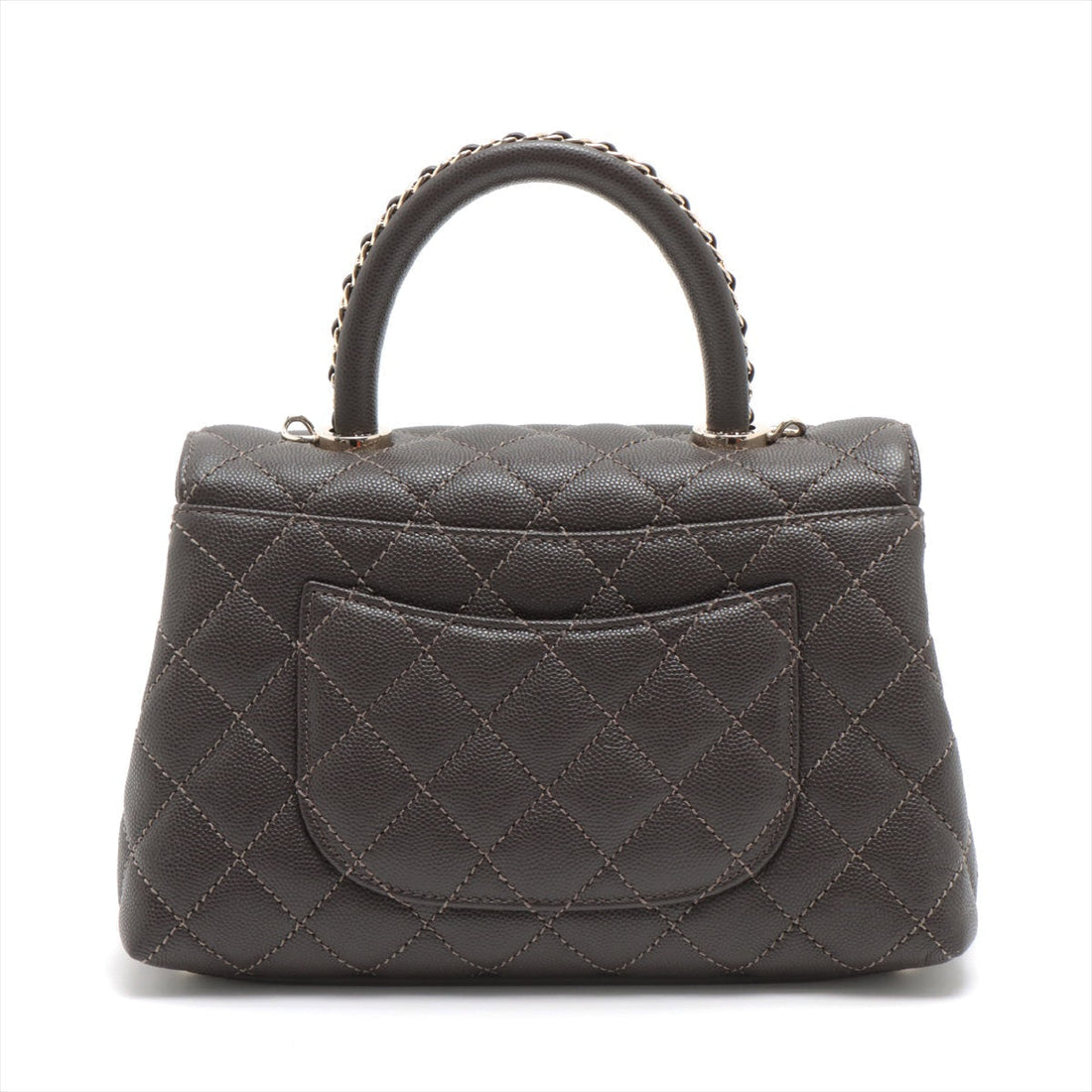 New 1:1 Rep Top Quality Chanel Cocohandle Caviar S 2WAY Handbag Matrasse Brown Gold  IC Chip