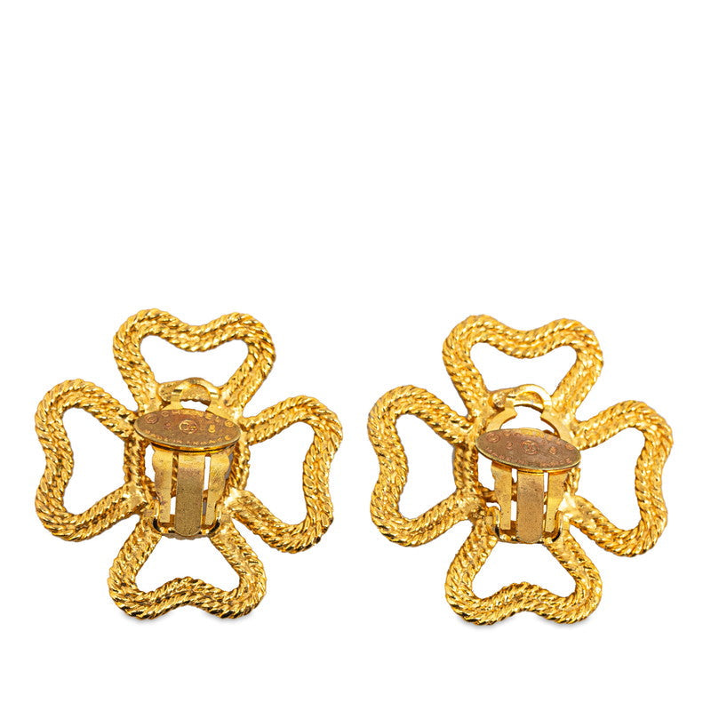 New 1:1 Rep Top Quality Chanel Coco Clover Motif Earring G   Chanel
