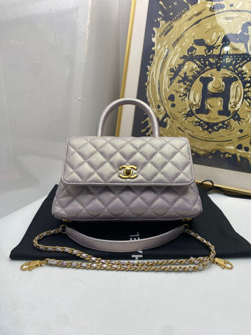 Chanel coco handle small 23cm purple 110265