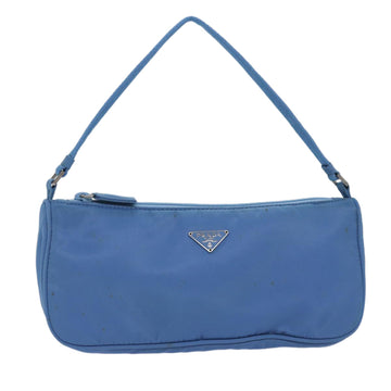 PRADA Accessory Pouch Nylon Blue Auth 79367
