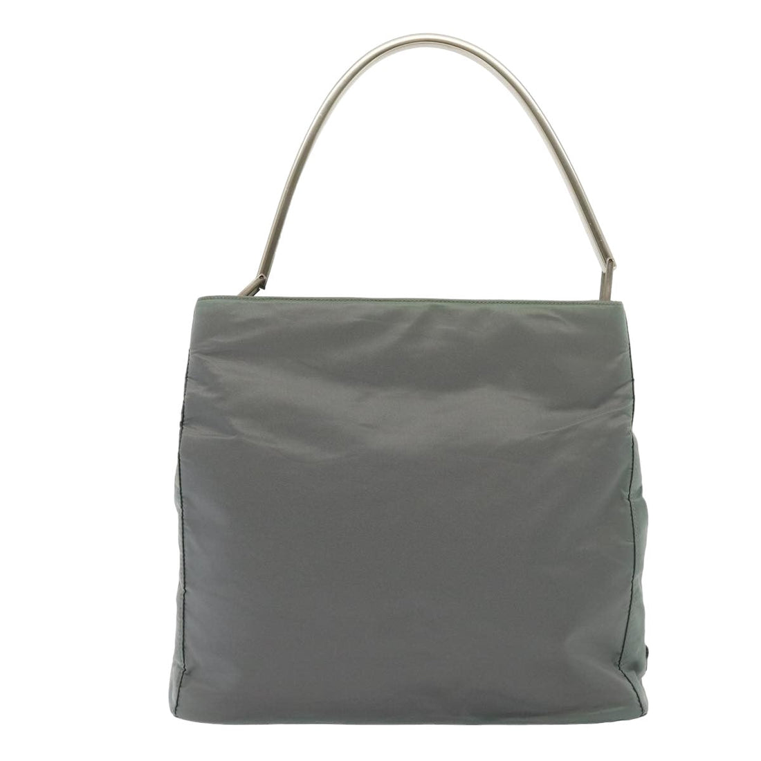 PRADA Shoulder Bag Nylon Gray Auth 79761
