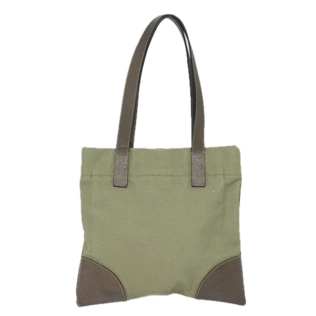 PRADA Tote Bag Canvas Khaki Auth 79907