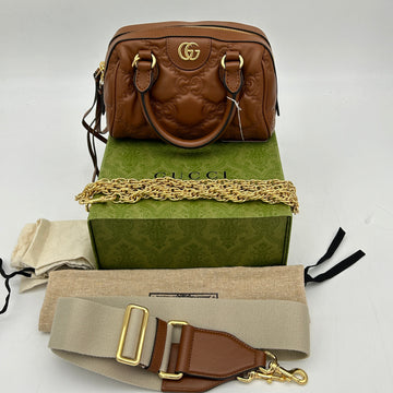 Gucci GG Matelasse Brown 2way Mini Travel Bag