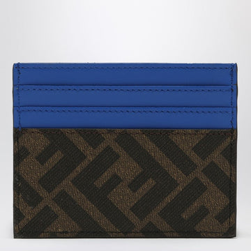 Fendi Diagonal Card Case In Brown Ff Canvas Men
