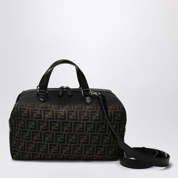 Fendi Siesta Medium Ff Eclipse Bag In Brown Jacquard Men