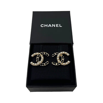 Top Quality Chanel CC Interlocking Gold-tone & Pearl Earrings