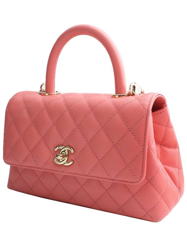Coco Handle Coral Pink Small Tote and Crossbody Bag Chanel
