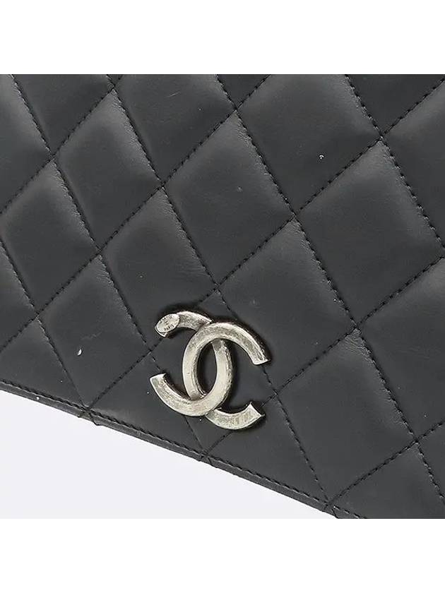 A93012 Brown Black Color Ballet Flap  Silver CC Chain Shoulder Bag Chanel