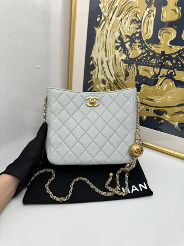 Chanel hobo chip baby blue 108739
