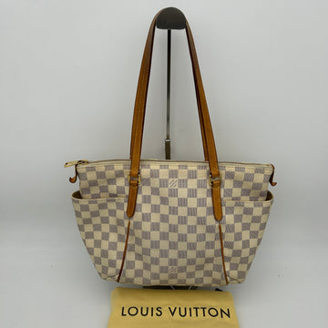 Louis Vuitton Damier Azur Totally PM Tote Bag Beige