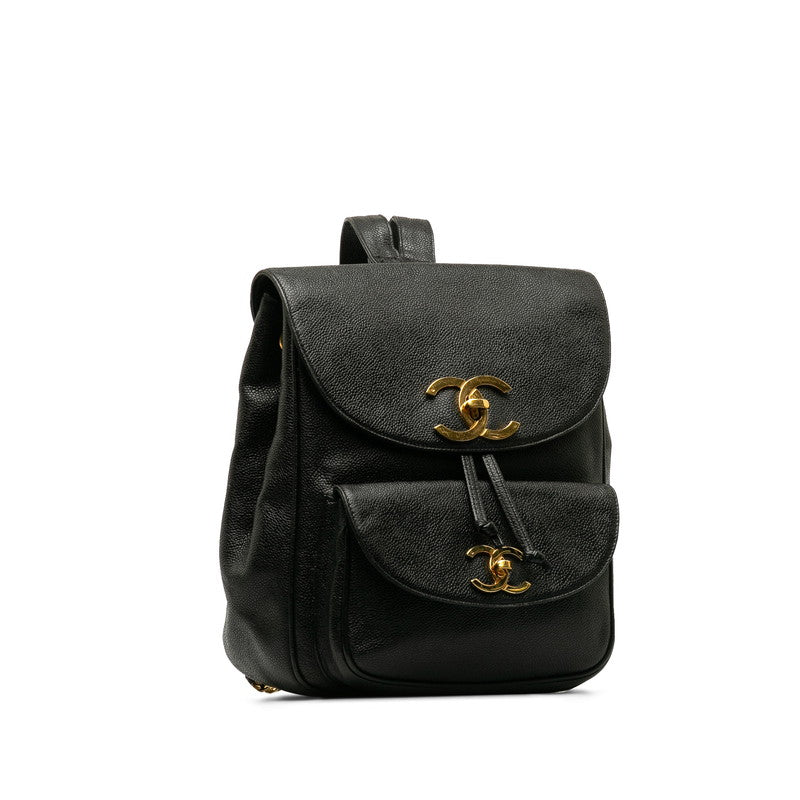 New 1:1 Rep Top Quality Chanel  Decacoco Cocomark Rucksack Black Caviar   CHANEL