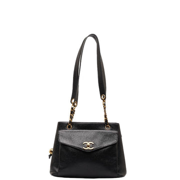 New 1:1 Rep Top Quality Chanel Coco Chain Shoulder Bag A08036 Black Caviar S  Chanel
