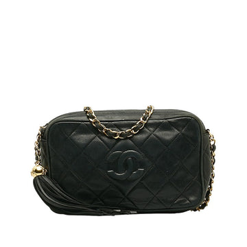 New 1:1 Rep Top Quality Chanel Matrases Coco Fringe Sloping Chain Shoulder Bag Dark Green Lambskin  CHANEL