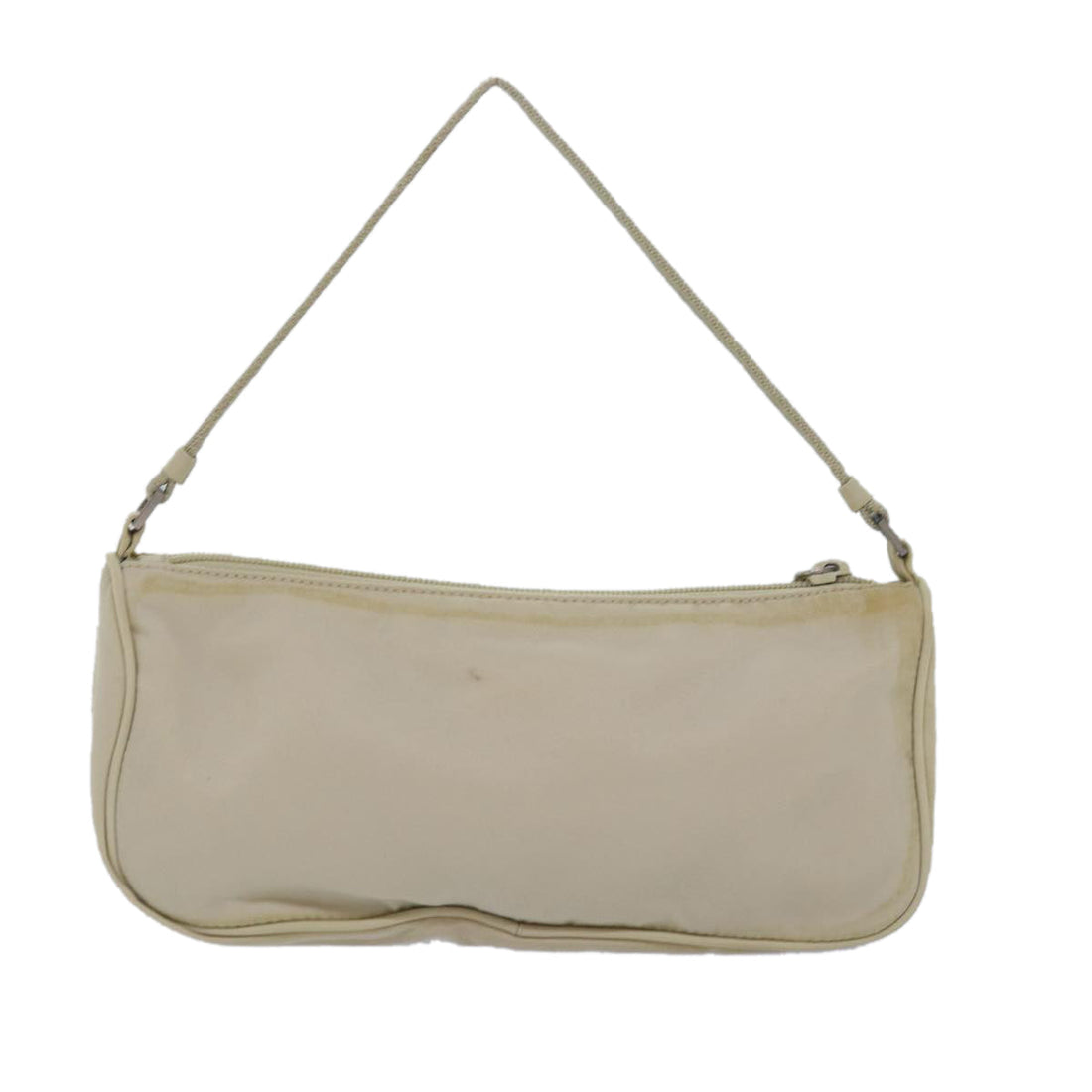 PRADA Nylon Hand Bag Cream Auth 80077