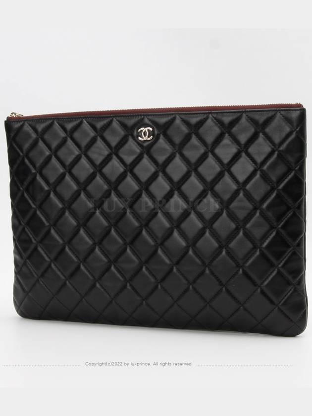 Lambskin clutch large champagne gold 1176hva Chanel