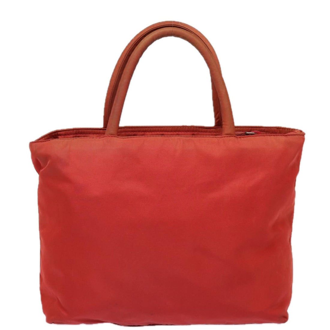 PRADA Nylon Hand Bag Red Auth 80112