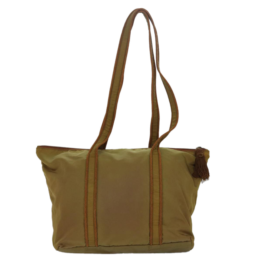 PRADA Shoulder Bag Nylon Brown Auth 81852