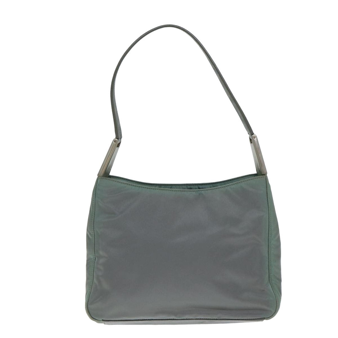 PRADA Shoulder Bag Nylon Gray Auth 82166