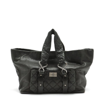 New 1:1 Rep Top Quality Chanel 2.55 Leather Tote Bag Matrasse Black Silver Gold  11th