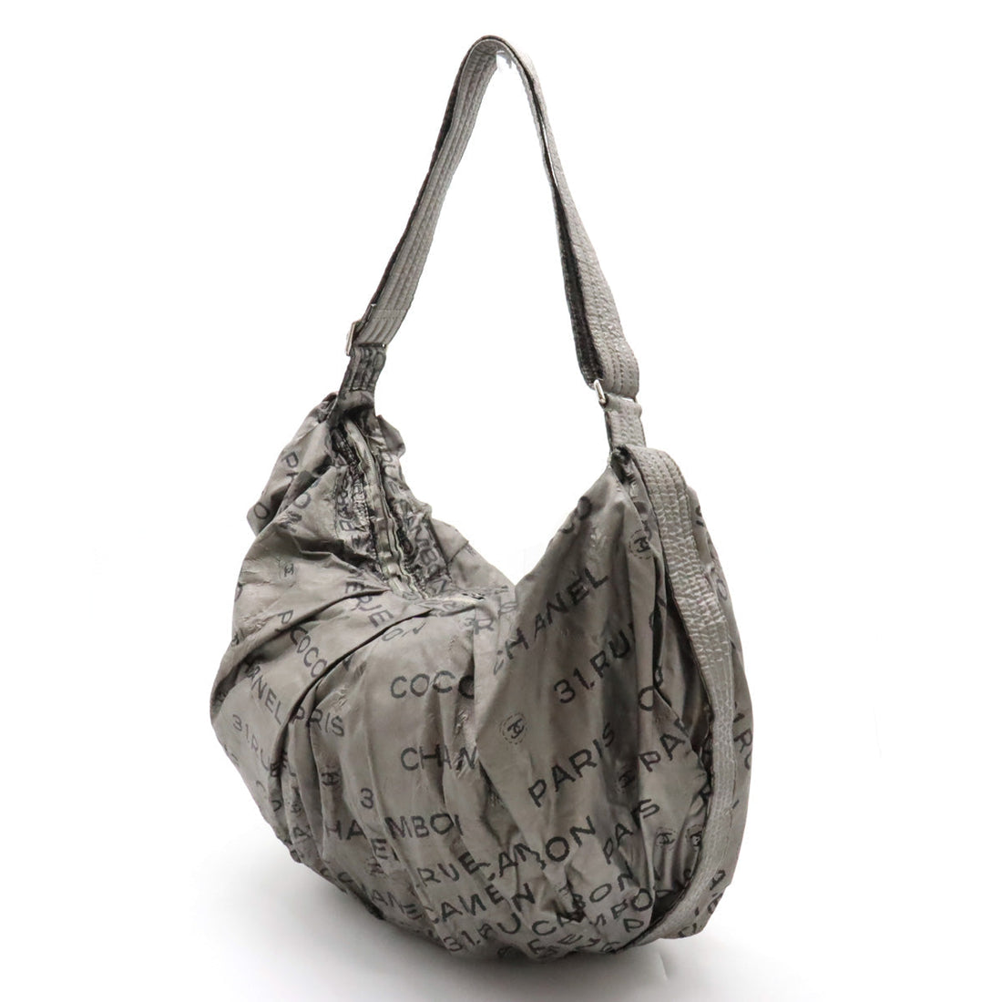 Top Quality Chanel Unlimited Shoulder Bag Sliding Nylon Silver Black Black Silver A46532