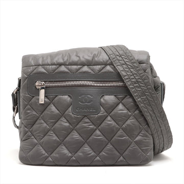 New 1:1 Rep Top Quality Chanel Coconut Nylon X Leather Shoulder Bag Gr Silver Gold  13th