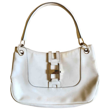 Gucci white leather handbag