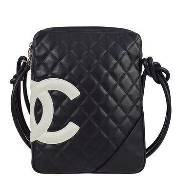 Top Quality Chanel 2003-2004 Black Calfskin Cambon Ligne Shoulder Bag