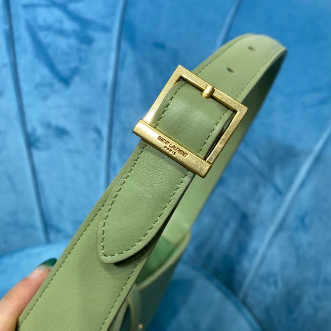 Yves Saint Laurent  Hobo Bag In Smooth Light Green