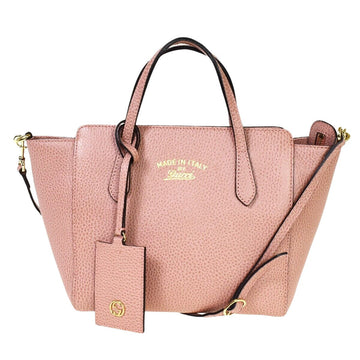 Gucci Swing Pink Leather Handbag