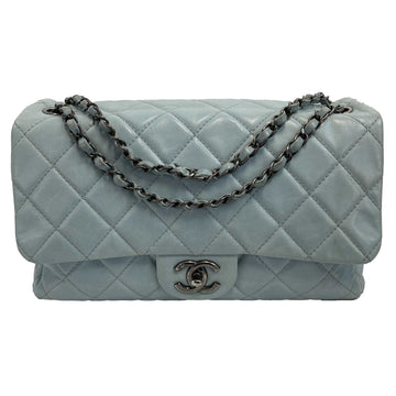 Top Quality Chanel - Baby Blue Seasonal CC Jumbo Single New - Lambskin / Ruthenium Hardware