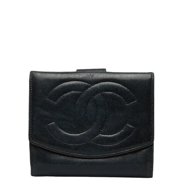 New 1:1 Rep Top Quality Chanel DECACOCO Double Hook Fed Wallet Black Leather  CHANEL