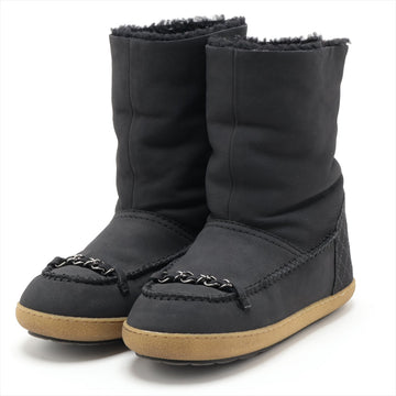 New 1:1 Rep Top Quality Chanel Coco Mouton x Leather Shoes 36  Black G28739 Chain