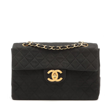 New 1:1 Rep Top Quality Chanel Decamatrasse Cotton Single Flap Double Chain Bag Black Gold  2nd