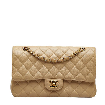 New 1:1 Rep Top Quality Chanel Matrases 25 Double Flat Chain houlder Bag Beige Caviar S  Chanel