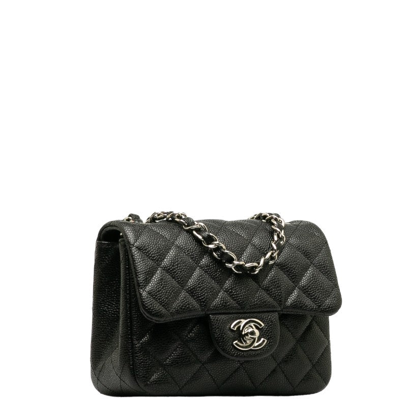 New 1:1 Rep Top Quality Chanel Mini Mattress Chain houlder Bag Black Silver Caviar S  Chanel