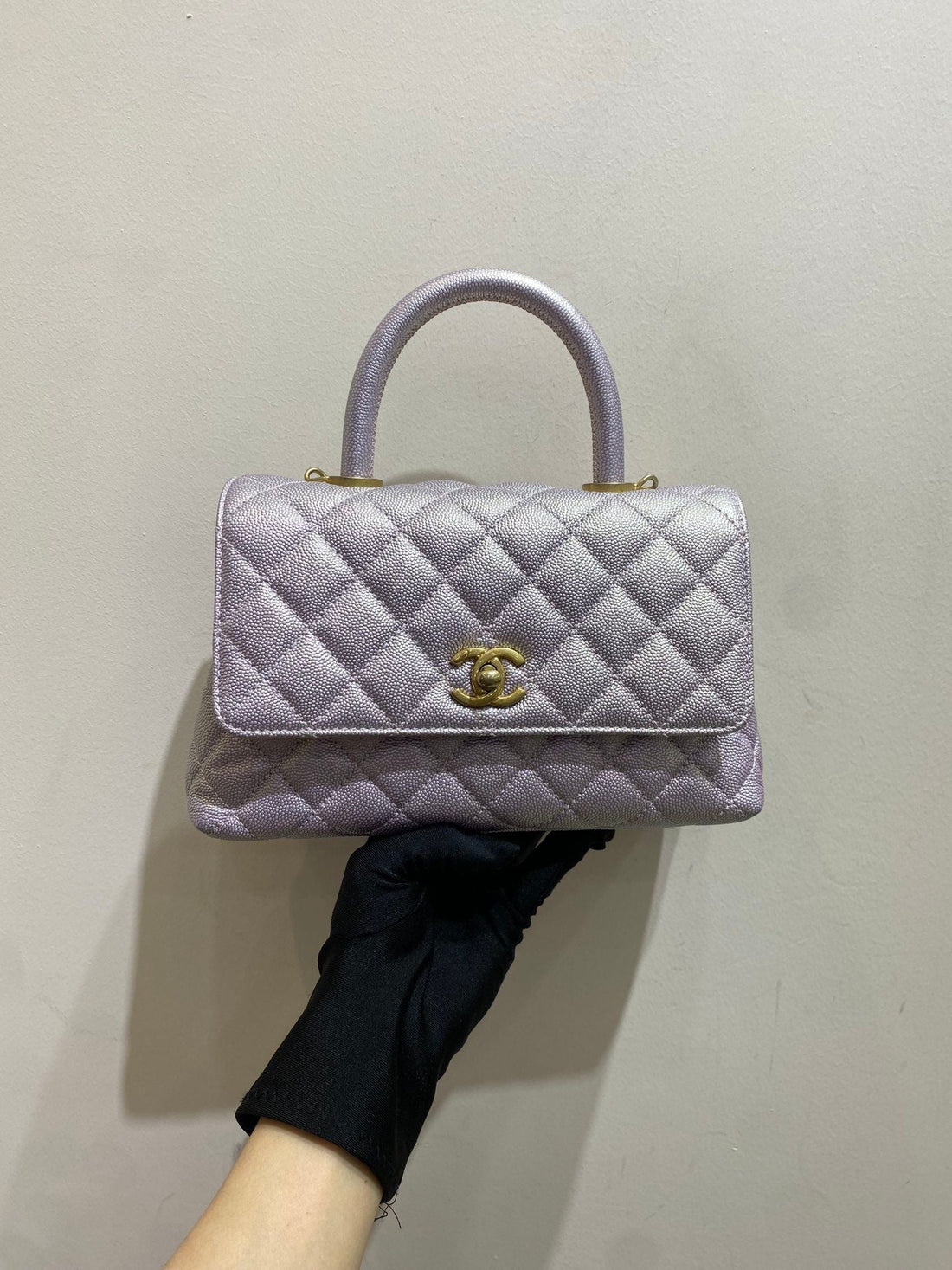 Top Quality Chanel coco handle small 23cm purple 110265