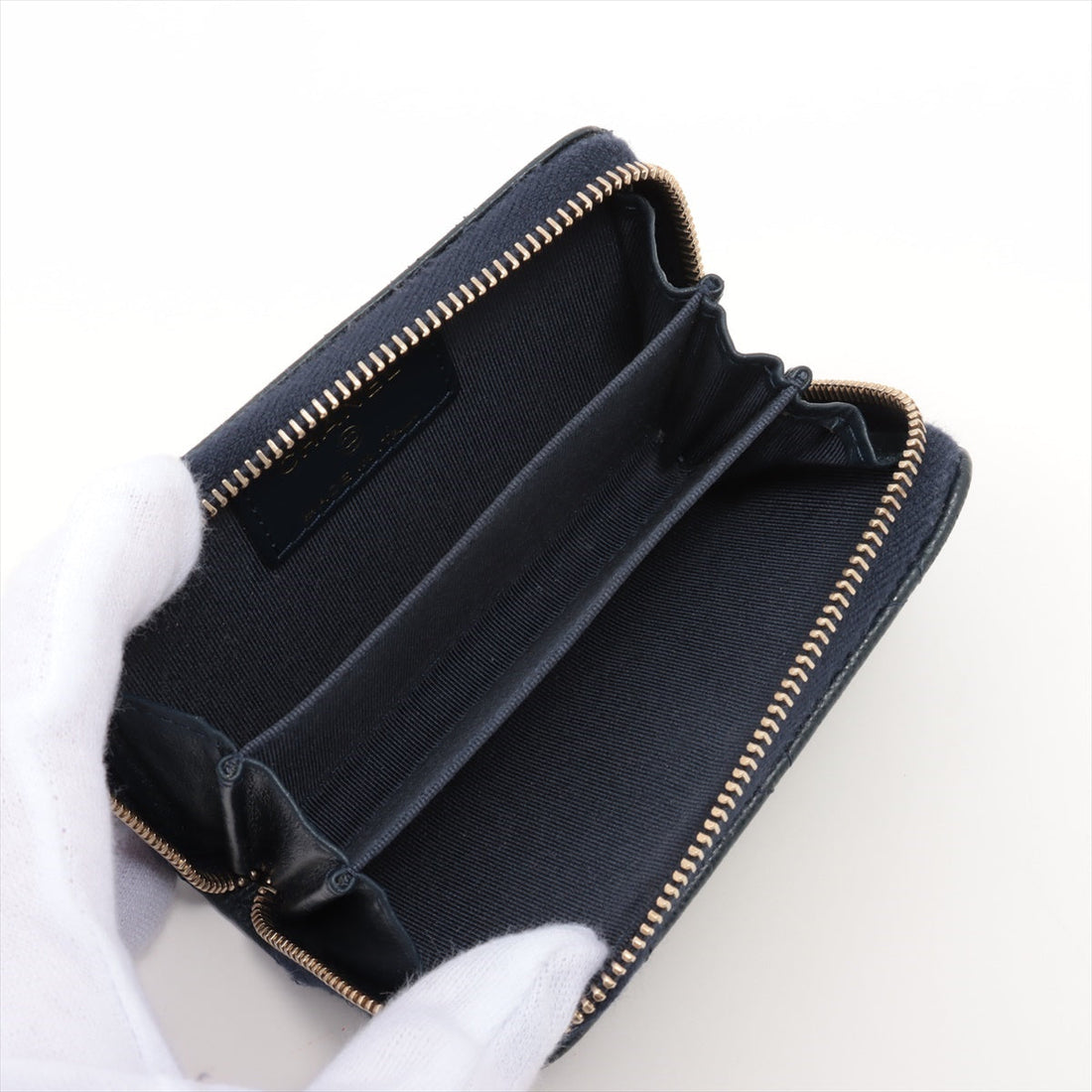 New 1:1 Rep Top Quality Chanel Matrace Caviar S Card Case Naive Gold  None. 31 Coin Case