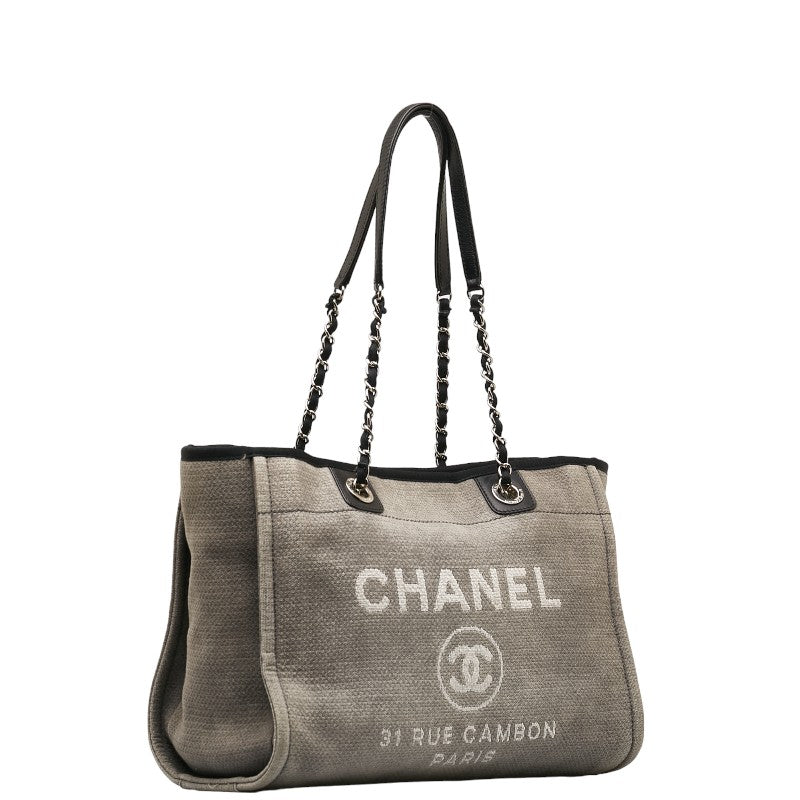 New 1:1 Rep Top Quality Chanel DOVILLE MEDIUM Tote MM SHOLDER BAG TORTE BAG GREY BLACK CANVES LEADER LADY New 1:1 Rep Top Quality Chanel CHANEL
