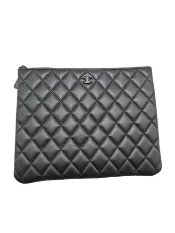 Classic Lambskin Clutch Bag Black Chanel