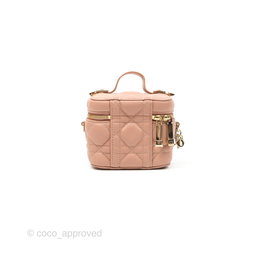 Christian Dior Micro Lady Dior Vanity Case Pink Cannage Lambskin